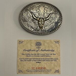 Jeff Gordon pewter Belt Buckle